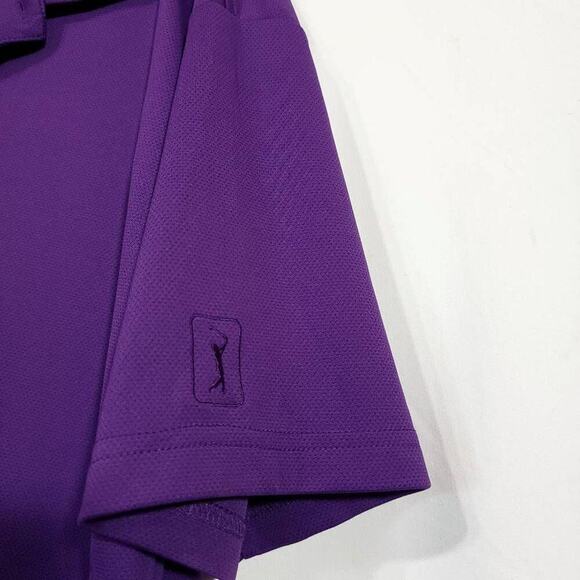 Pga Tour Golf Polo Purple Mens Shirt Collared Airflux Sport Size Large - Picture 6 of 6
